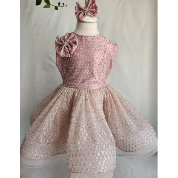 PEMBE TAŞLI ELBİSE