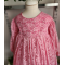 PEMBE DANTELLİ UZUN KOLLU ELBİSE