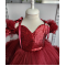 BORDO PRENSES MODEL PAYET ELBİSE